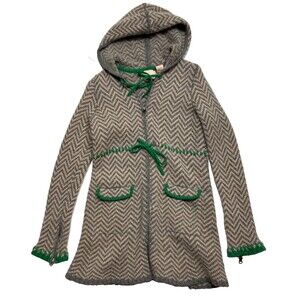 Sparrow Anthropologie Size S fits XS Radiowaves Lambswool Hoodie Zip Jacket Coat